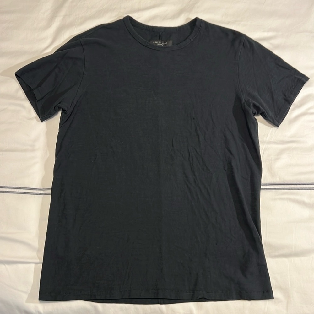 Men’s Rag and Bone Organic Flame Cotton Tee Shirt Medium Black